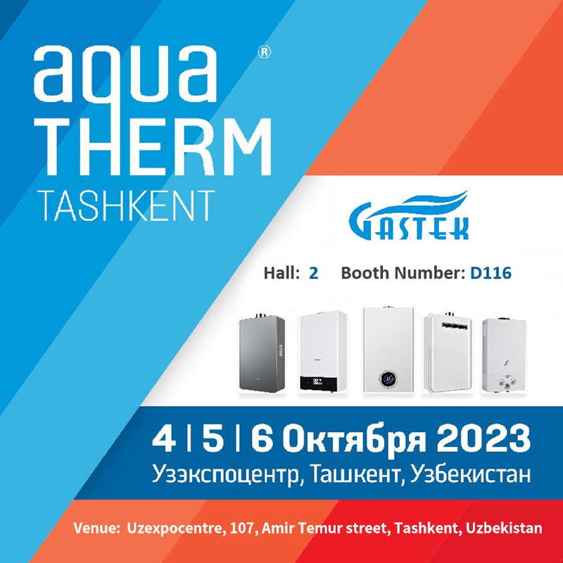 ZHONGSHAN GASTEK HOME APPLIANCE COMPANY LIMITED kanggo Nampilake Pemanas Banyu Gas Inovatif lan Boiler ing Tashkent Fair