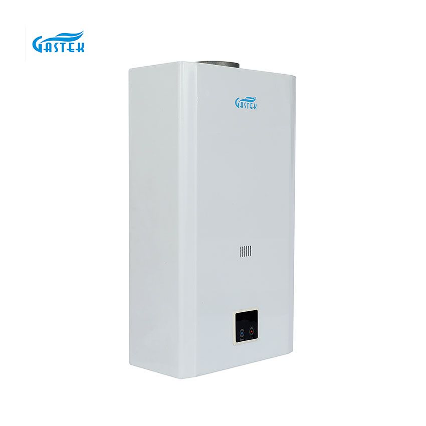 Suhu Konstan 10L 12L 16L 18L Flue Type LCD Panel Wall Mounted Tankless Instan LPG Gas Alam Pemanas Air Panas kanggo Shower