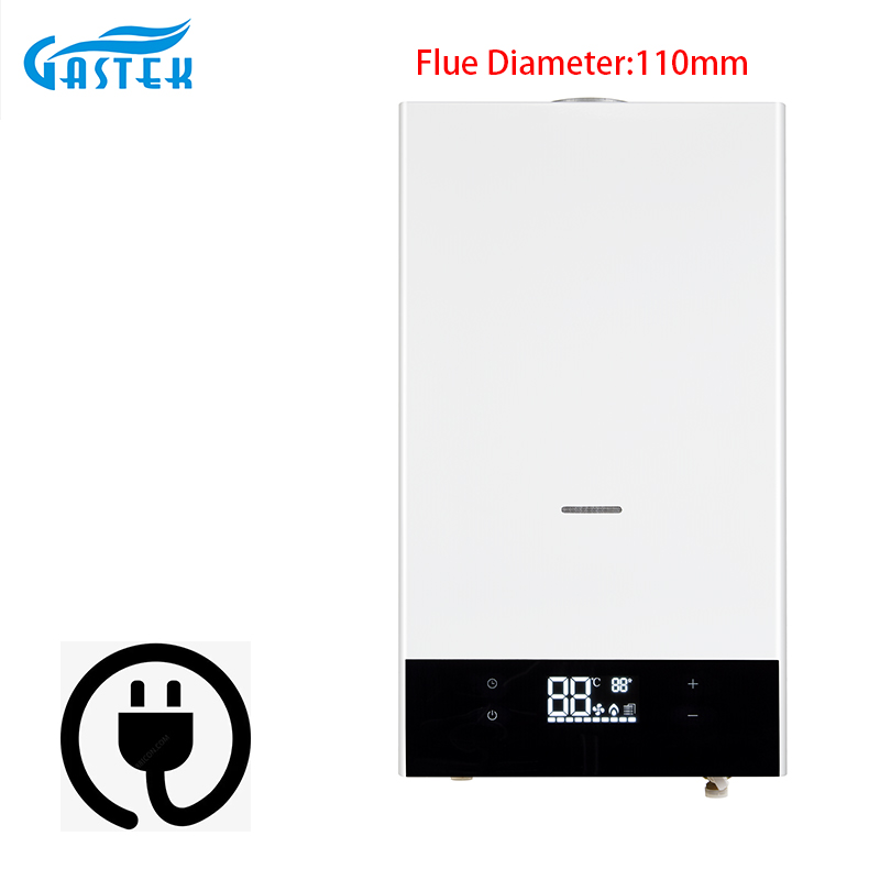 Kontrol Elektronik Suhu Konstan 10L 12L Flue Type Wall Mounted Tankless Instan LPG Natural Hot Water Gas Water Heater untuk Shower
