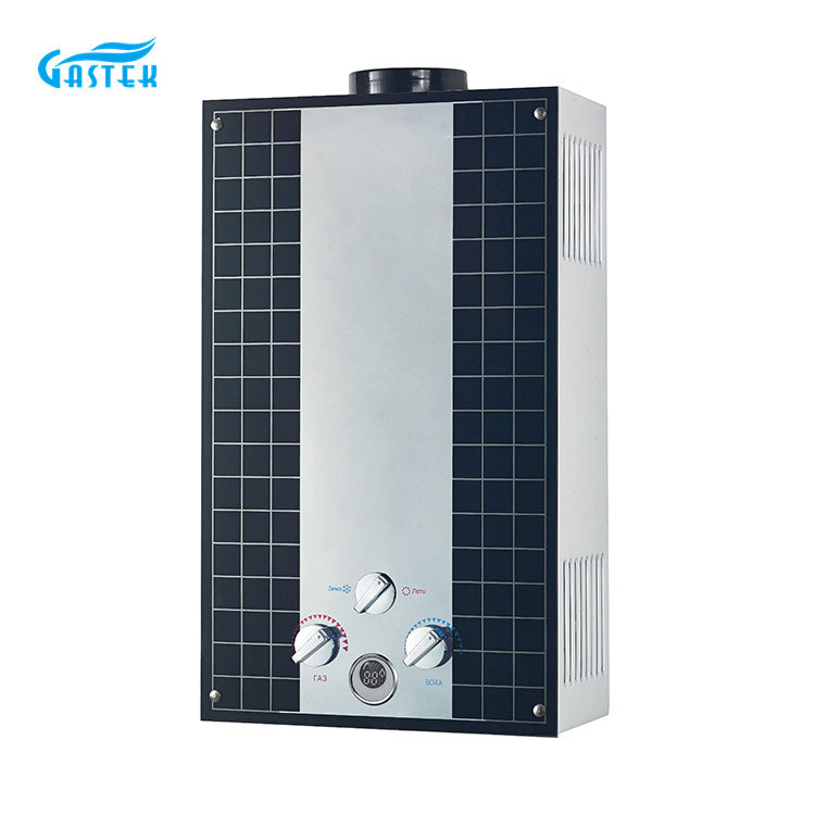 Home Appliance Panel Kaca Kamar Mandi Flue Tipe Gas Geyser karo Persetujuan CE